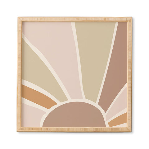 Mambo Art Studio Boho Retro Sun Framed Wall Art