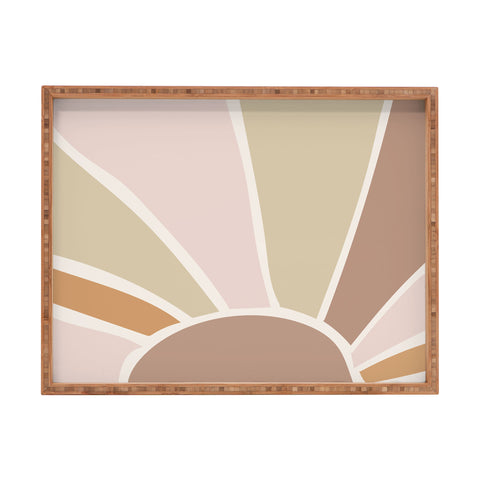 Mambo Art Studio Boho Retro Sun Rectangular Tray