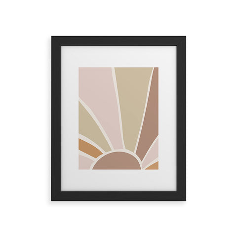 Mambo Art Studio Boho Retro Sun Framed Art Print