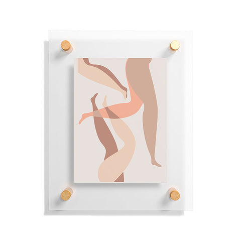 Mambo Art Studio Chilling in Neutrals Floating Acrylic Print