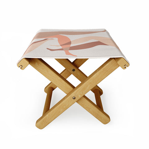 Mambo Art Studio Chilling in Neutrals Folding Stool