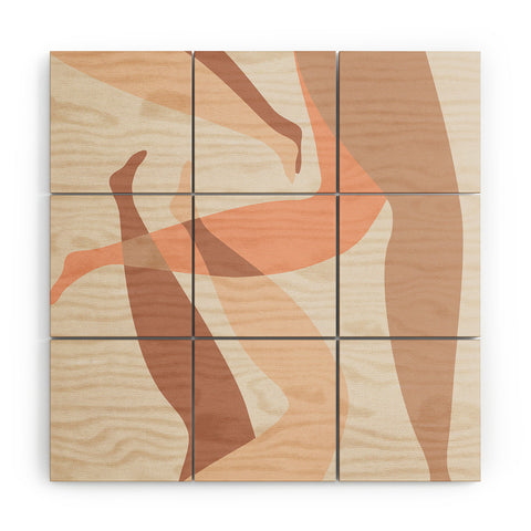 Mambo Art Studio Chilling in Neutrals Wood Wall Mural