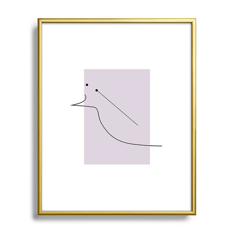 Mambo Art Studio Curves Number 2 Metal Framed Art Print