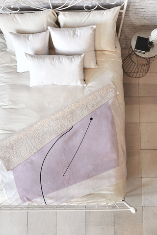 Mambo Art Studio Curves Number 2 Fleece Throw Blanket