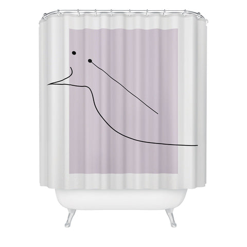 Mambo Art Studio Curves Number 2 Shower Curtain