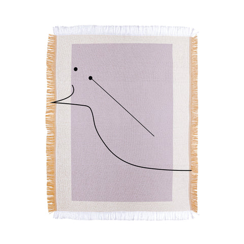 Mambo Art Studio Curves Number 2 Throw Blanket