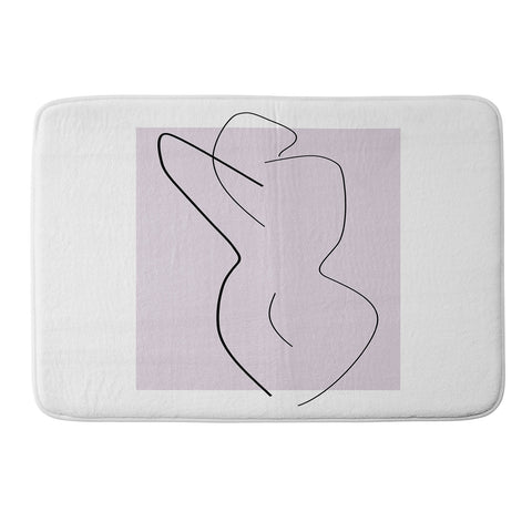 Mambo Art Studio Curves Number 3 Memory Foam Bath Mat