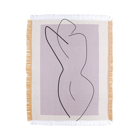 Mambo Art Studio Curves Number 3 Throw Blanket