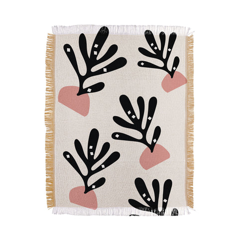 Mambo Art Studio Cut Out Plant Throw Blanket