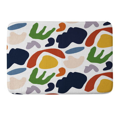 Mambo Art Studio Cut Out Shapes Vibrant Memory Foam Bath Mat