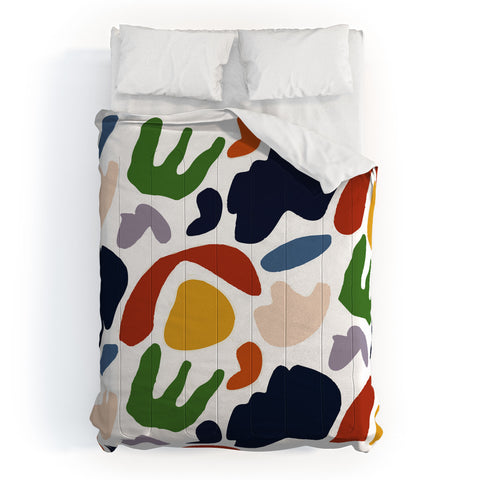 Mambo Art Studio Cut Out Shapes Vibrant Comforter