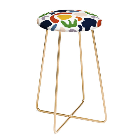 Mambo Art Studio Cut Out Shapes Vibrant Counter Stool