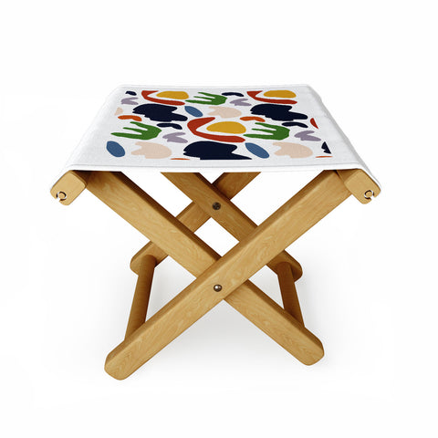 Mambo Art Studio Cut Out Shapes Vibrant Folding Stool