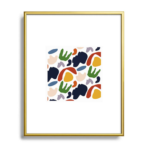 Mambo Art Studio Cut Out Shapes Vibrant Metal Framed Art Print