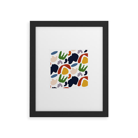 Mambo Art Studio Cut Out Shapes Vibrant Framed Art Print