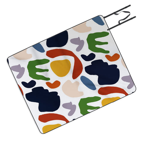 Mambo Art Studio Cut Out Shapes Vibrant Picnic Blanket