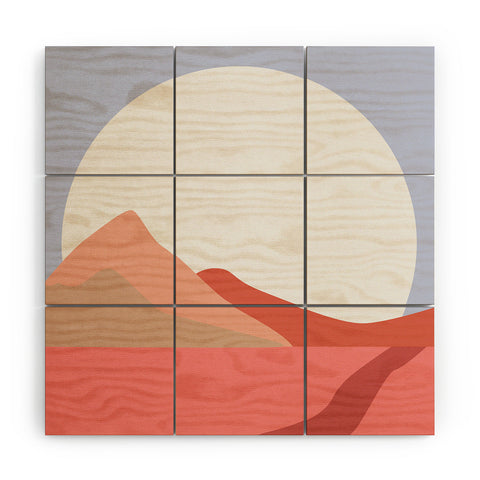 Mambo Art Studio Desert Sun Wood Wall Mural