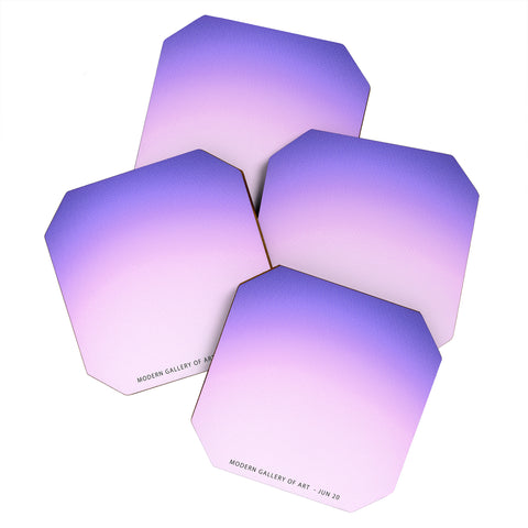 Mambo Art Studio Gradient Purple Coaster Set