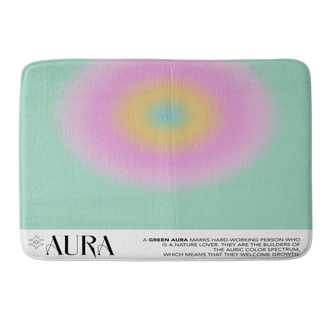 Mambo Art Studio Green Aura Memory Foam Bath Mat
