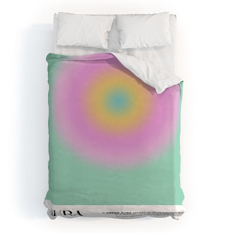Mambo Art Studio Green Aura Duvet Cover