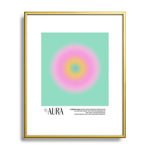 Mambo Art Studio Green Aura Metal Framed Art Print