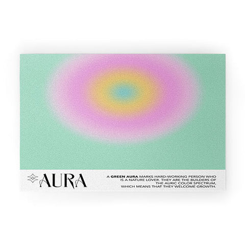 Mambo Art Studio Green Aura Welcome Mat