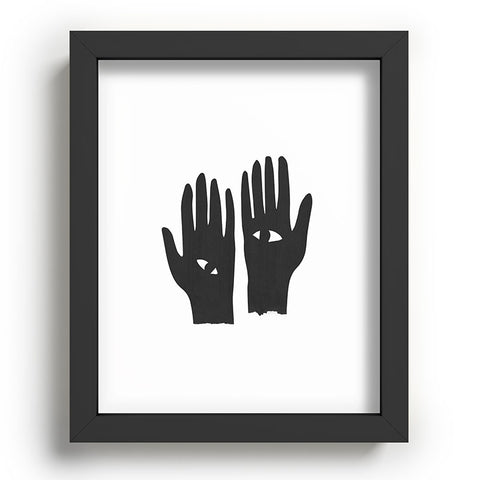 Mambo Art Studio Hands Eye Black Recessed Framing Rectangle