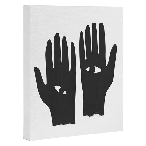 Mambo Art Studio Hands Eye Black Art Canvas