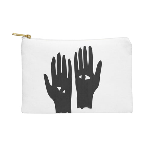 Mambo Art Studio Hands Eye Black Pouch