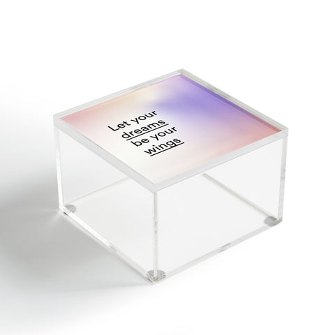 Mambo Art Studio let your dreams be your wings Acrylic Box
