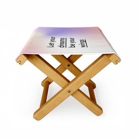 Mambo Art Studio let your dreams be your wings Folding Stool