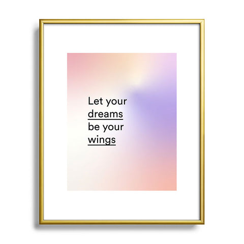 Mambo Art Studio let your dreams be your wings Metal Framed Art Print