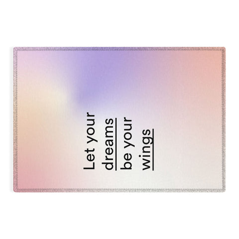 Mambo Art Studio let your dreams be your wings Outdoor Rug