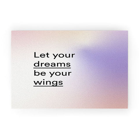 Mambo Art Studio let your dreams be your wings Welcome Mat
