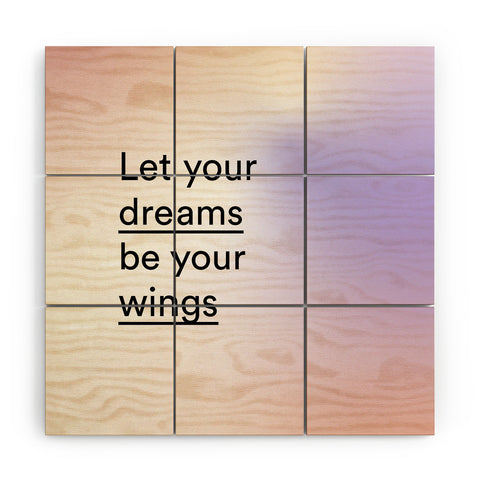 Mambo Art Studio let your dreams be your wings Wood Wall Mural