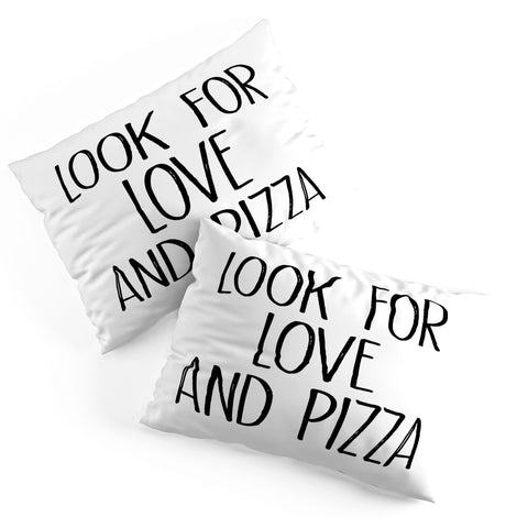 Mambo Art Studio Look for Love and Pizza Pillow Shams