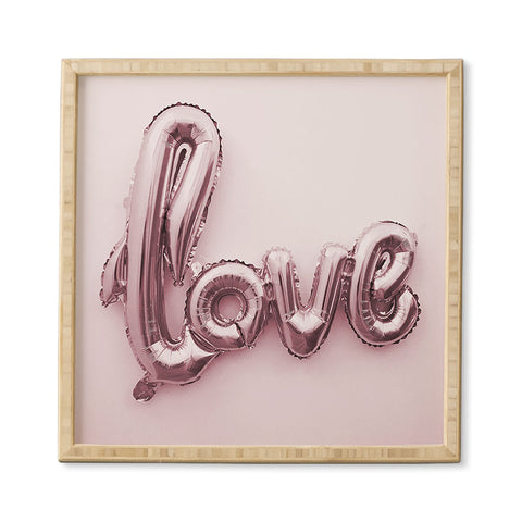 Mambo Art Studio Love Pink Balloon Framed Wall Art
