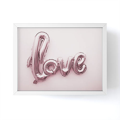 Mambo Art Studio Love Pink Balloon Framed Mini Art Print