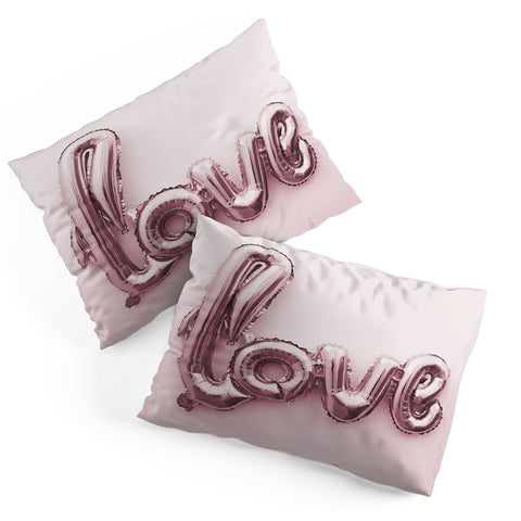 Mambo Art Studio Love Pink Balloon Pillow Shams