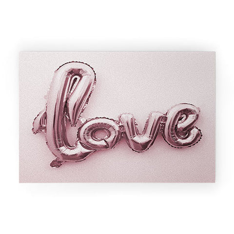 Mambo Art Studio Love Pink Balloon Welcome Mat