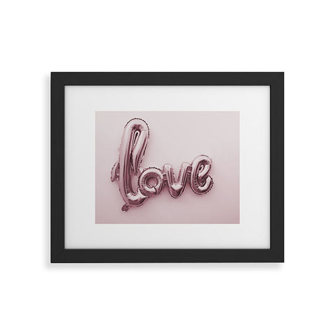 Mambo Art Studio Love Pink Balloon Framed Art Print