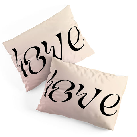Mambo Art Studio love word Pillow Shams