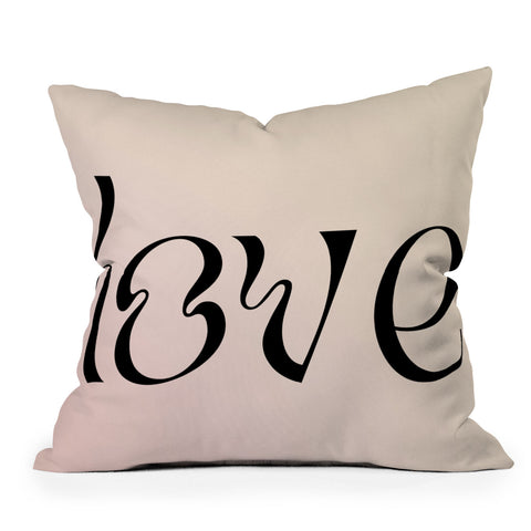 Mambo Art Studio love word Throw Pillow