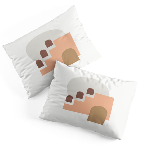 Mambo Art Studio Minimal Shapes Terracota Pillow Shams