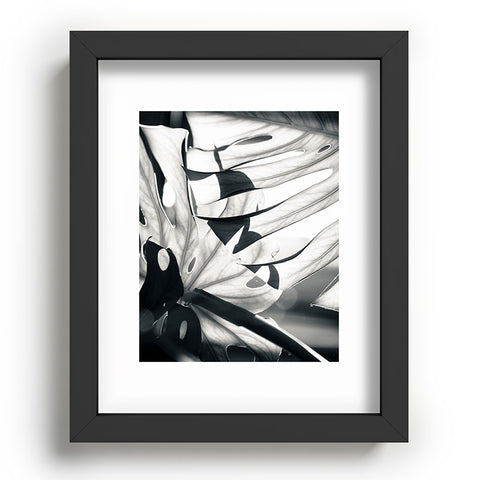 Mambo Art Studio Monstera Monochrome Recessed Framing Rectangle