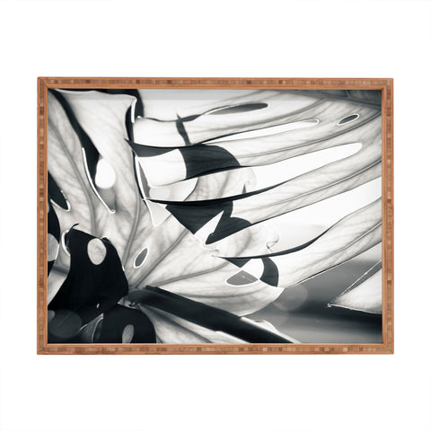Mambo Art Studio Monstera Monochrome Rectangular Tray