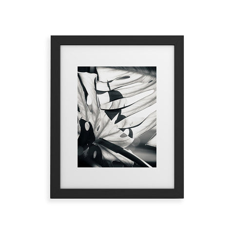 Mambo Art Studio Monstera Monochrome Framed Art Print