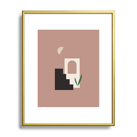 Mambo Art Studio Natural Landscape Minimal Metal Framed Art Print