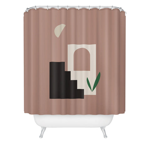 Mambo Art Studio Natural Landscape Minimal Shower Curtain