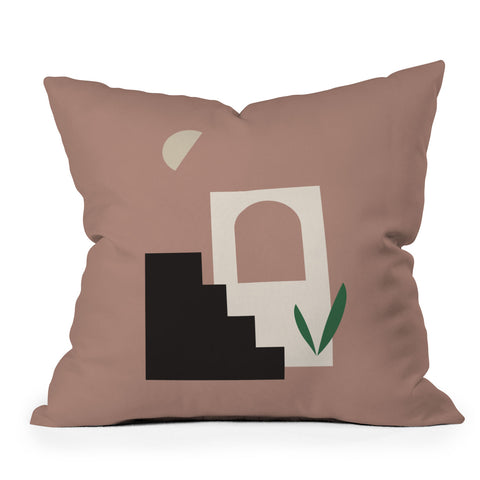 Mambo Art Studio Natural Landscape Minimal Throw Pillow